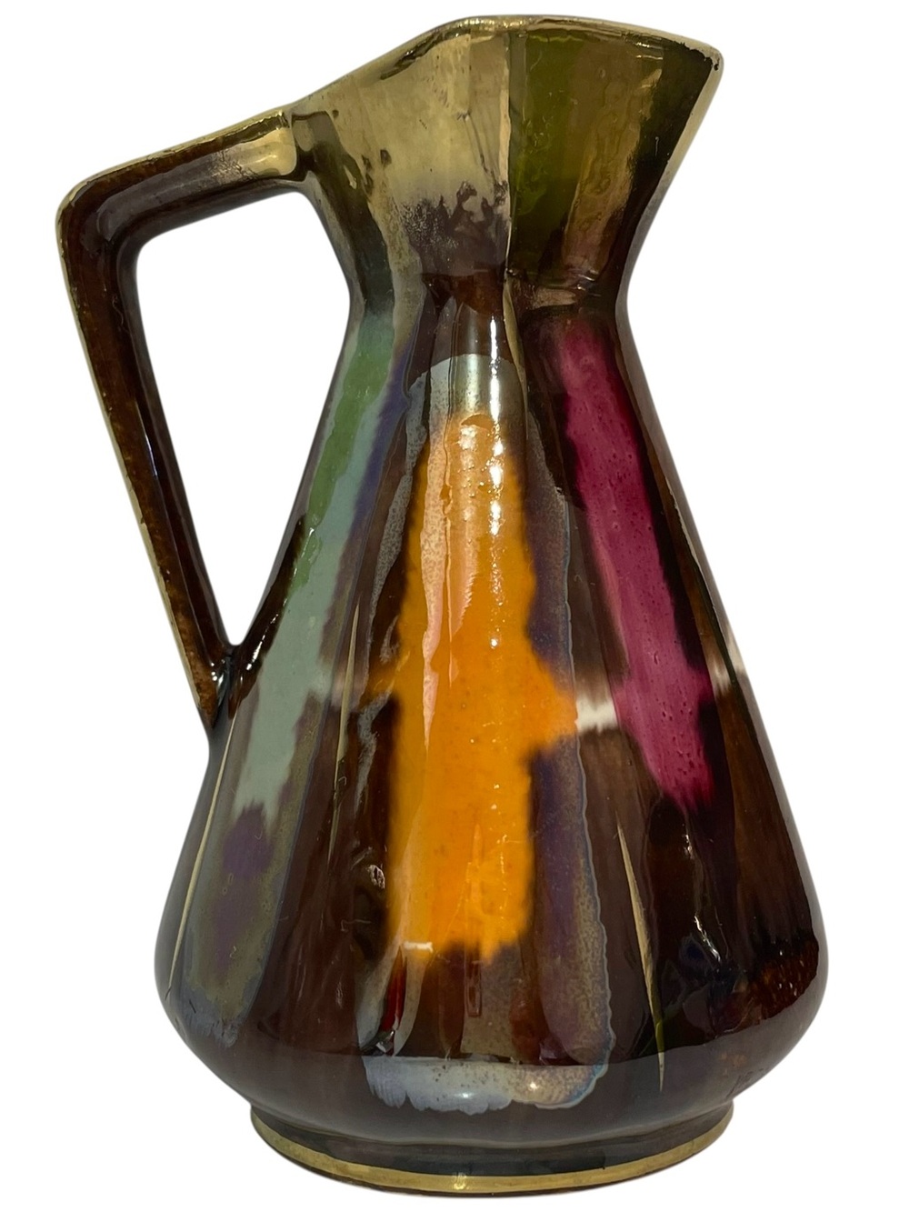 Vintage 1970s Bay Keramik West German Pottery 242-10 Miniature Jug Vase Fat Lava